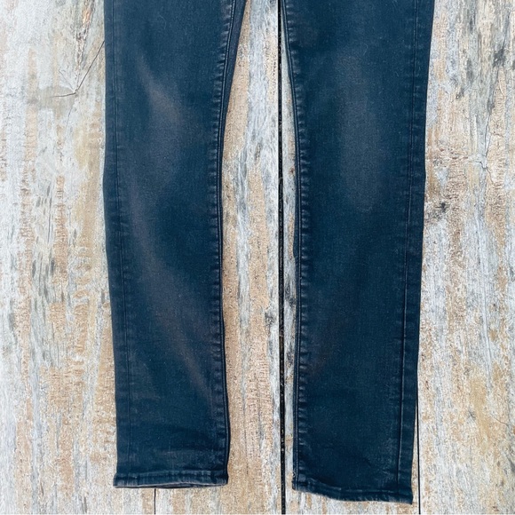 R13 OTTE Skinny Italian Straight Black Country Crop Jeans - Picture 4 of 16